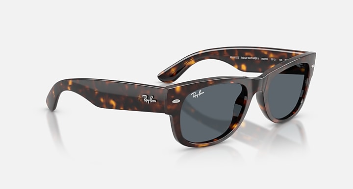 Ray-Ban MEGA WAYFARER II Havana with Blue Solid Color lenses - Alternative