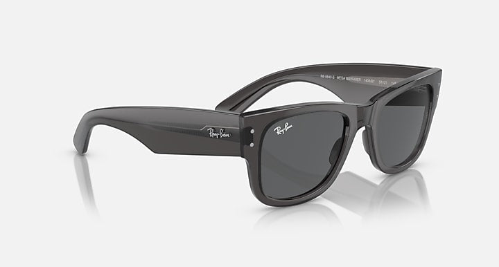 Ray-Ban MEGA WAYFARER Transparent Black with Dark Grey Solid Color lenses - Alternative