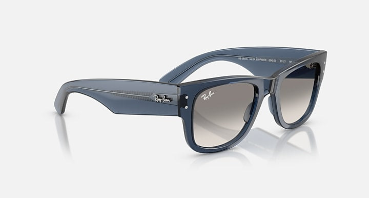 Ray-Ban MEGA WAYFARER Transparent Dark Blue with Clear Gradient Grey Gradient lenses - Alternative