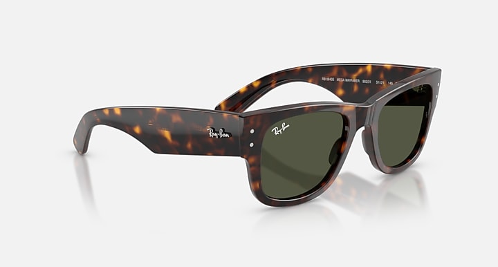 Ray-Ban MEGA WAYFARER Havana with Green Solid Color lenses - Alternative