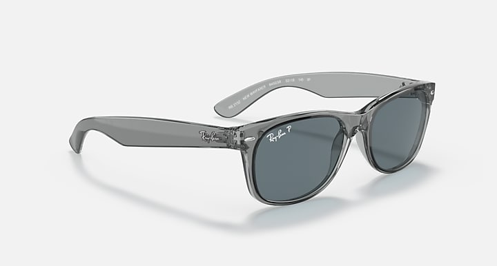 Ray-Ban NEW WAYFARER CLASSIC Transparent Grey; Grey with Dark Blue Polarized Solid Color lenses - Alternative