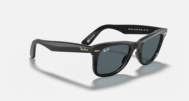 Ray-Ban ORIGINAL WAYFARER @COLLECTION Black with Blue/Grey Classic Solid Color lenses - Alternative