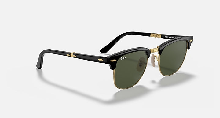 Ray-Ban CLUBMASTER FOLDING Black with G-15 Green Solid Color lenses - Alternative
