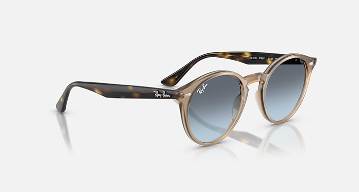 Ray-Ban RB2180 Turtledove; Havana with Blue Gradient Grey Gradient lenses - Alternative