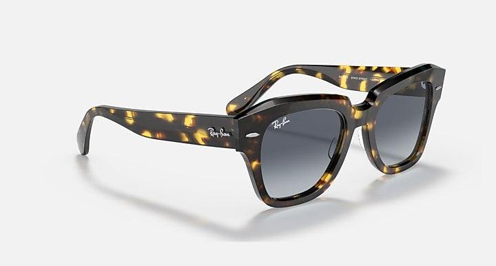 Ray-Ban STATE STREET FLECK Yellow Havana with Blue Gradient Grey Gradient lenses - Alternative
