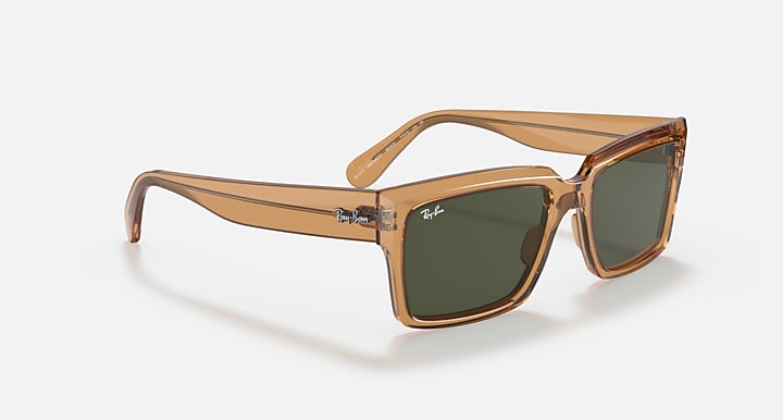 Ray-Ban INVERNESS @COLLECTION Transparent Light Brown with G-15 Green Solid Color lenses - Alternative