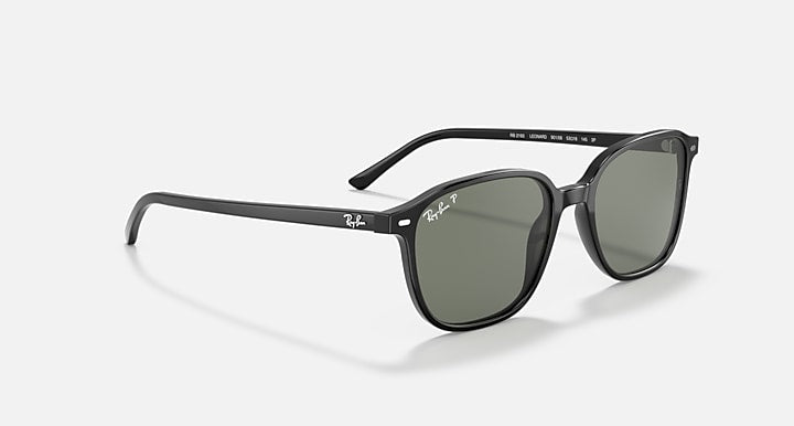 Ray-Ban LEONARD Black with G-15 Green Polarized Solid Color lenses - Alternative