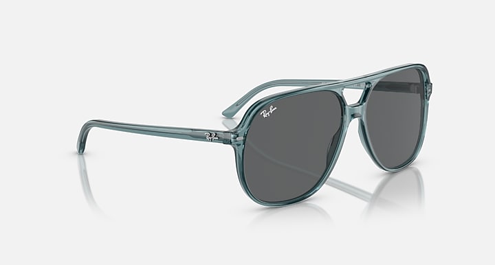 Ray-Ban BILL BIO-BASED EARTH DAY LIMITED Transparent Blue Bio with Dark Grey Solid Color lenses - Alternative
