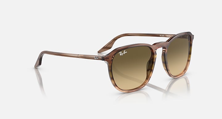 Ray-Ban RB2203 Striped Brown & Green; Striped Brown with Brown Black Gradient lenses - Alternative