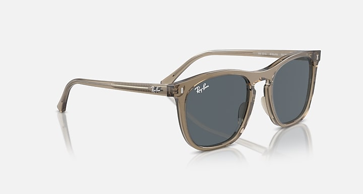Ray-Ban RB2210 Transparent Brown with Blue Solid Color lenses - Alternative