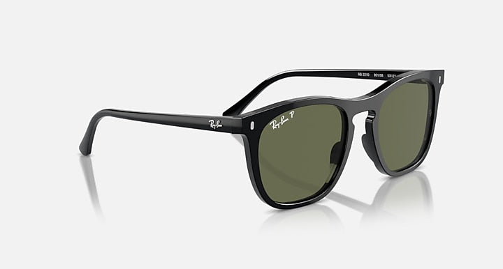 Ray-Ban RB2210 Black with Green Polarized Solid Color lenses - Alternative