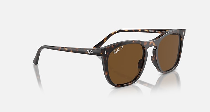 Ray-Ban RB2210 Havana with Brown Polarized Solid Color lenses - Alternative