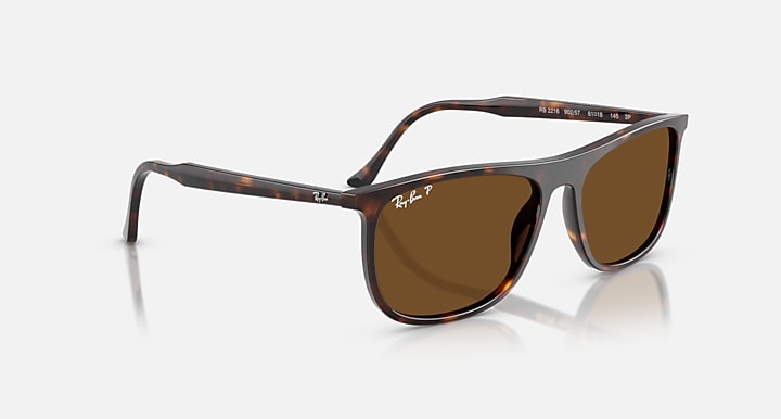 Ray-Ban RB2216 Havana with Brown Polarized Solid Color lenses - Alternative