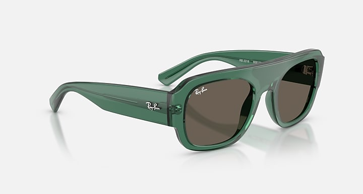 Ray-Ban RB2218 Transparent Green with Brown Solid Color lenses - Alternative