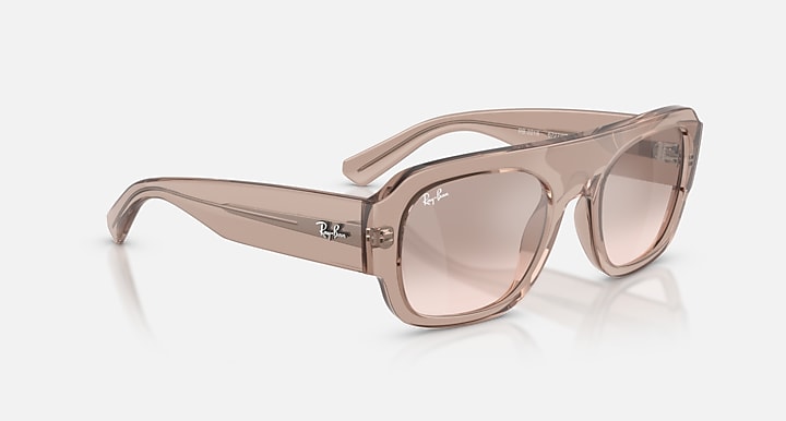 Ray-Ban RB2218 Transparent Light Brown with Brown Mirror Silver Gradient Gradient - Mirror lenses - Alternative