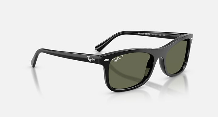 Ray-Ban RB2226 Black with Green Polarized Solid Color lenses - Alternative