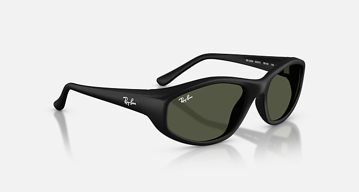 Ray-Ban RB2228 Rubber Black with Dark Green Solid Color lenses - Alternative