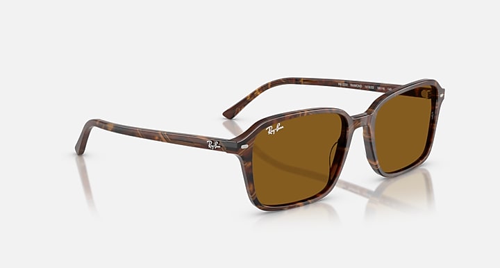 Ray-Ban RAIMOND Transparent Fantasy Brown with B-15 Brown Solid Color lenses - Alternative