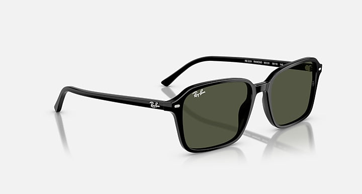 Ray-Ban RAIMOND Black with G-15 Green Solid Color lenses - Alternative