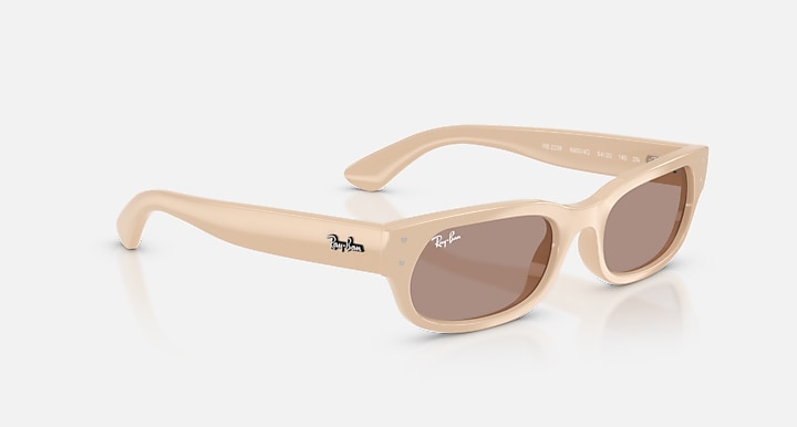 Ray-Ban RB2236 Nude with Brown Solid Color lenses - Alternative