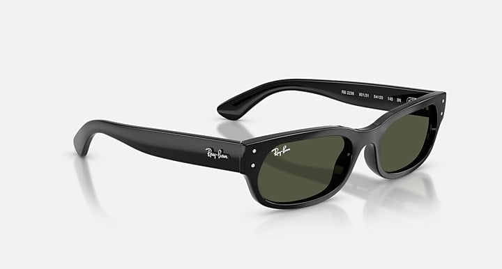 Ray-Ban RB2236 Black with Green Solid Color lenses - Alternative