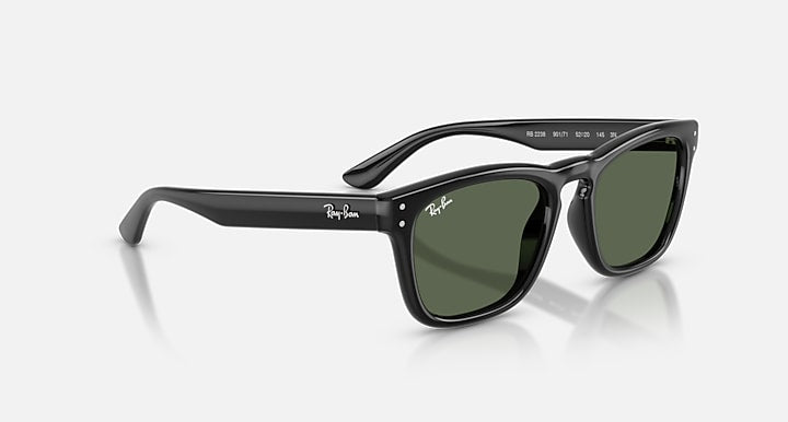 Ray-Ban RB2238 Black with Dark Green Solid Color lenses - Alternative