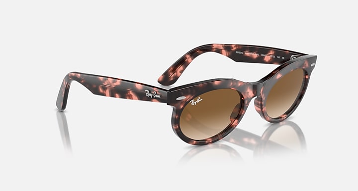 Ray-Ban WAYFARER OVAL Pink Havana with Clear & Brown Gradient lenses - Alternative