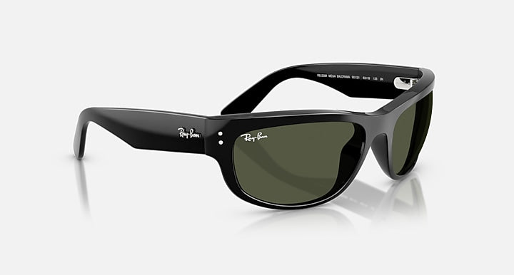 Ray-Ban MEGA BALORAMA Black with G-15 Green Solid Color lenses - Alternative