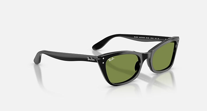 Ray-Ban LADY BURBANK Black with Green Solid Color lenses - Alternative