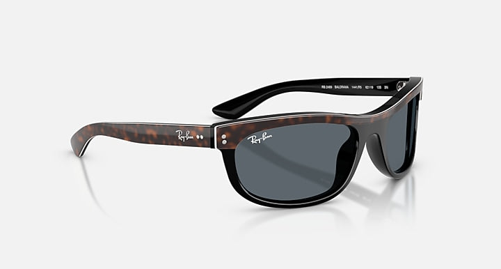 Ray-Ban BALORAMA STREET NEAT Havana On Black with Blue Solid Color lenses - Alternative