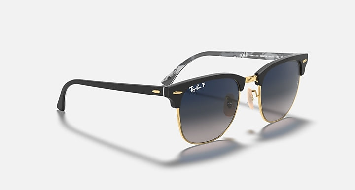 Ray-Ban CLUBMASTER @COLLECTION Black with Polarized Blue & Grey Gradient Gradient lenses - Alternative
