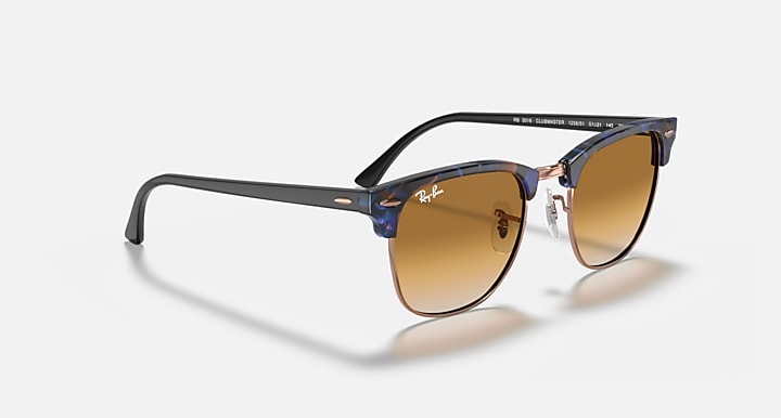 Ray-Ban CLUBMASTER FLECK Brown & Blue with Light Brown Gradient Gradient lenses - Alternative