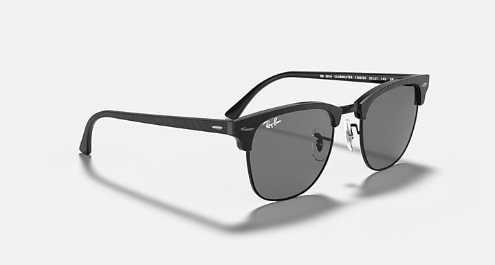 Ray-Ban CLUBMASTER MARBLE Black with Dark Grey Solid Color lenses - Alternative