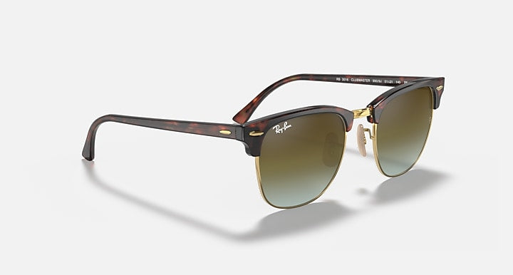Ray-Ban CLUBMASTER FLASH LENSES Red Havana with Green Gradient Flash Gradient - Mirror lenses - Alternative