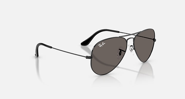 Ray-Ban AVIATOR CLASSIC Black with Dark Grey Solid Color lenses - Alternative