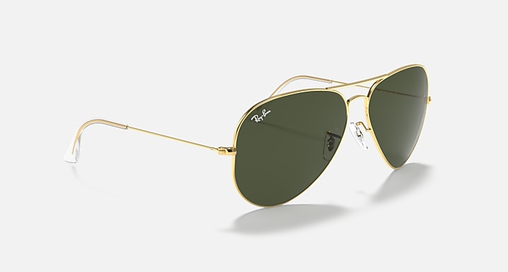 Ray-Ban AVIATOR LARGE METAL II Arista Gold with G-15 Green Solid Color lenses - Alternative