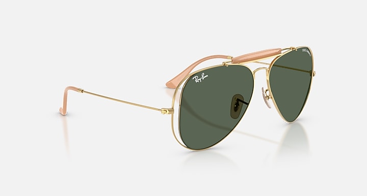 Ray-Ban THE OUTDOORSMAN BY DOLCE&GABBANA Arista Gold with Dark Green Solid Color lenses - Alternative