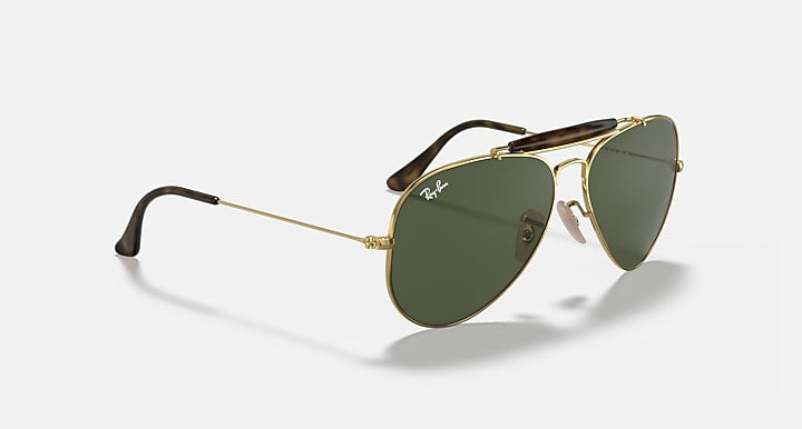 Ray-Ban OUTDOORSMAN HAVANA COLLECTION Arista Gold with G-15 Green Solid Color lenses - Alternative