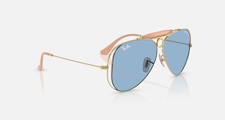 Ray-Ban THE SHOOTER BY DOLCE&GABBANA Arista Gold with Light Blue Solid Color lenses - Alternative
