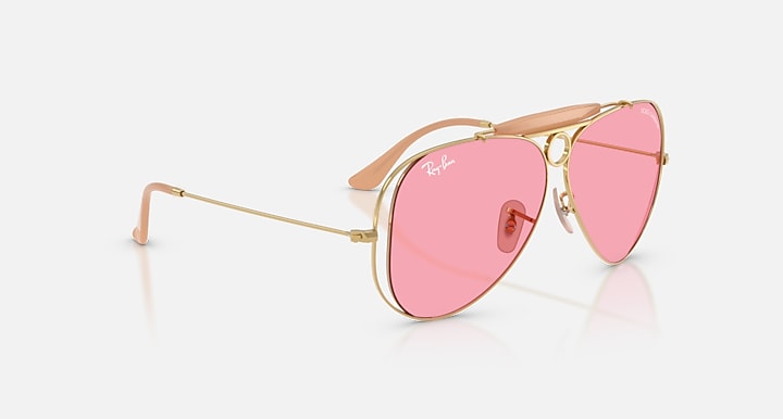 Ray-Ban THE SHOOTER BY DOLCE&GABBANA Arista Gold with Pink Solid Color lenses - Alternative