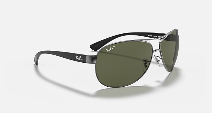 Ray-Ban RB3386 Gunmetal with G-15 Green Polarized Solid Color lenses - Alternative