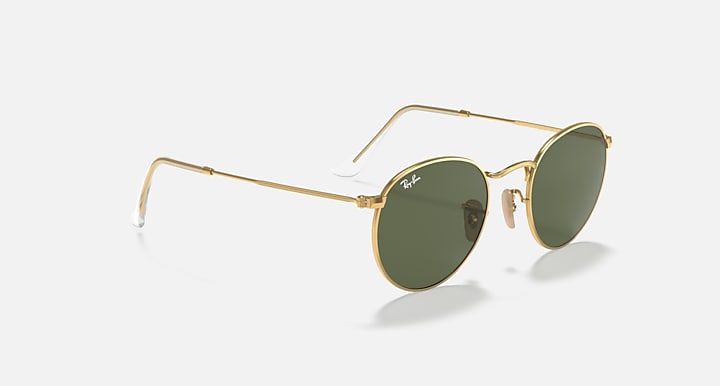 Ray-Ban ROUND FLAT LENSES Arista Gold with G-15 Green Solid Color lenses - Alternative