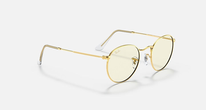 Ray-Ban ROUND BLUE-VIOLET LIGHT CLEAR EVOLVE Gold with Clear Photochromic lenses - Alternative