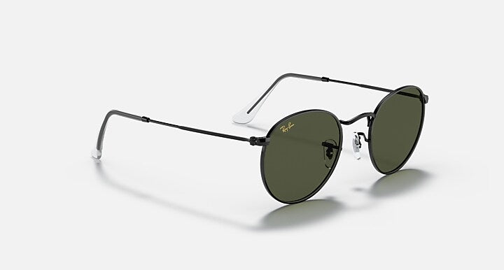 Ray-Ban ROUND METAL LEGEND GOLD Black with G-15 Green Solid Color lenses - Alternative