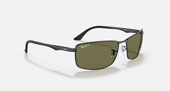 Ray-Ban RB3498 Black with G-15 Green Polarized Solid Color lenses - Alternative