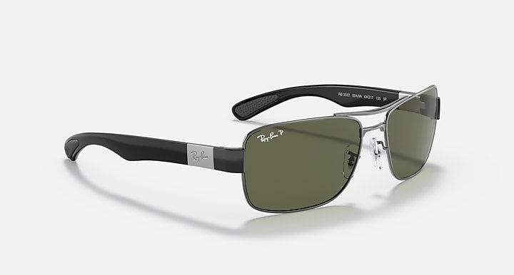 Ray-Ban RB3522 Gunmetal with G-15 Green Polarized Solid Color lenses - Alternative