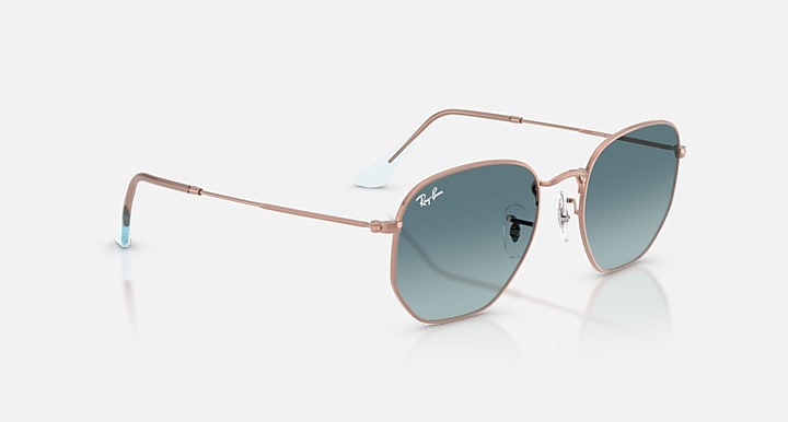 Ray-Ban HEXAGONAL FLAT LENSES Copper with Blue Gradient Grey Gradient lenses - Alternative