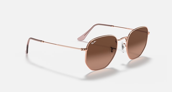 Ray-Ban HEXAGONAL FLAT LENSES Copper with Brown Gradient Gradient lenses - Alternative
