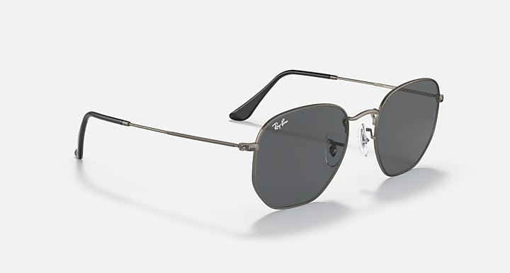Ray-Ban HEXAGONAL RELOADED Antique Gunmetal with Dark Grey Solid Color lenses - Alternative