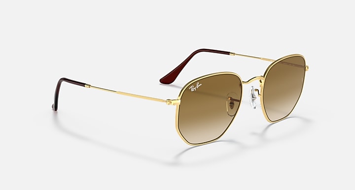 Ray-Ban HEXAGONAL Arista Gold with Light Brown Gradient Gradient lenses - Alternative